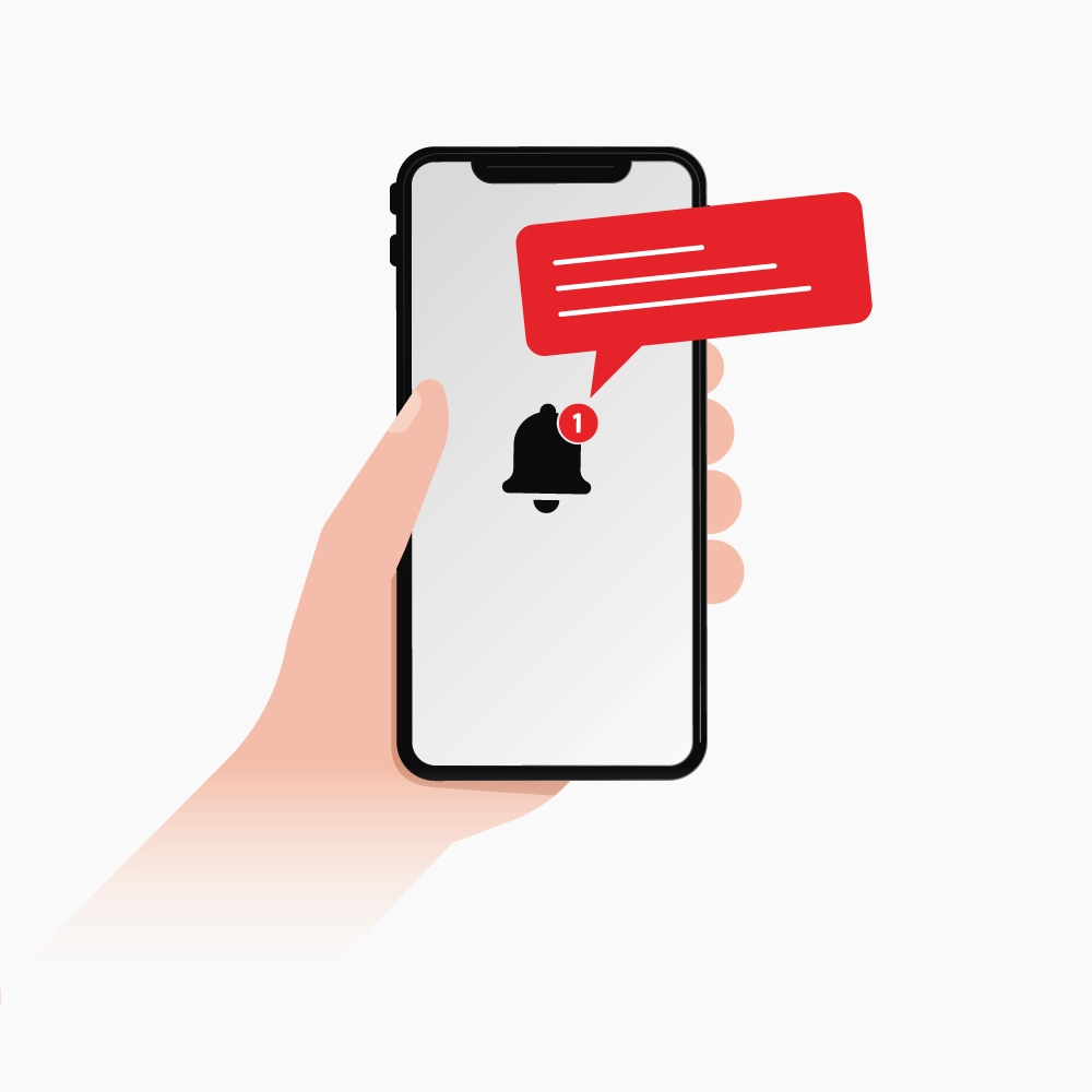 Das Bild zeigt ein Kaufangebot für ein Motorrad in der MyBikeDealer-App auf einem Smartphone, mit Optionen zum Akzeptieren oder Ablehnen, aufgenommen in einer Motorradwerkstatt.